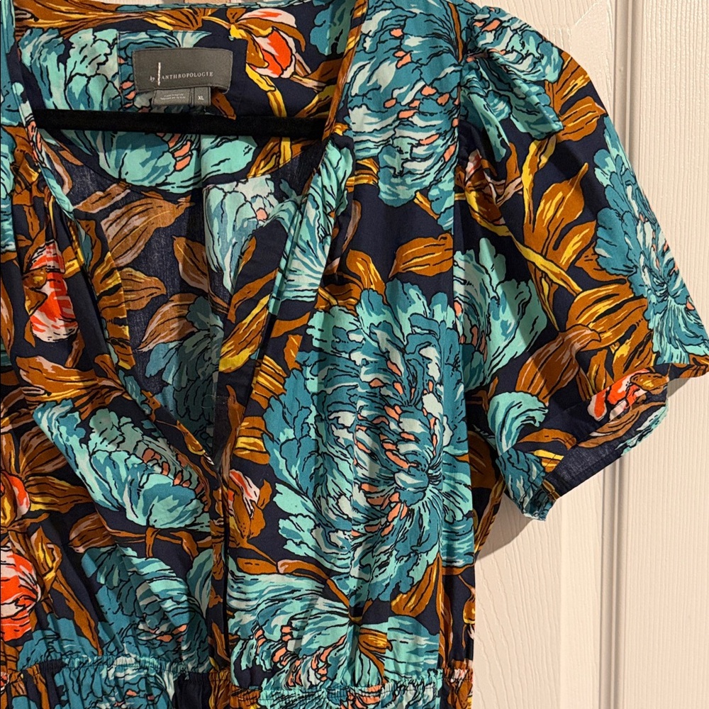 Anthropologie Vibrant Floral Mini Dress - Picture 3 of 5